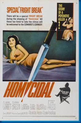 Homicidal poster for sale cheap United States USA