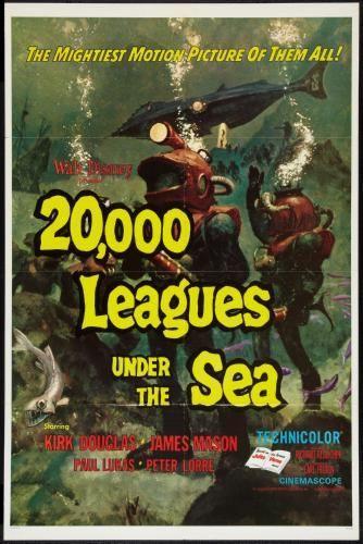 20000 Leagues Under The Sea movie poster Sign 8in x 12in