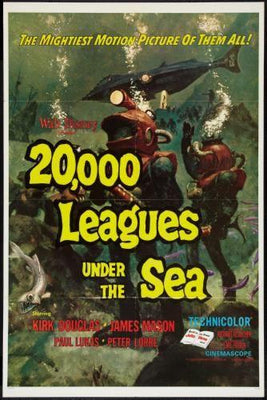 20000 Leagues Under The Sea Metal Movie Poster 8in x 12in The Poster Depot