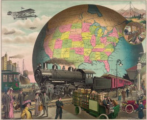 20Th Century Transport poster Trains Planes for sale cheap United States USA