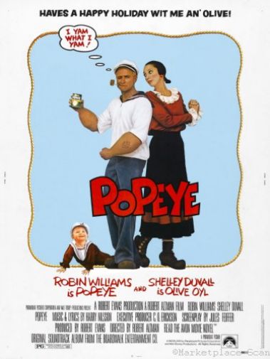 Popeye poster 25x36 Robin Williams
