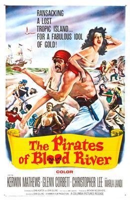 Pirates Of Blood River movie poster Metal Print 8in x 12in