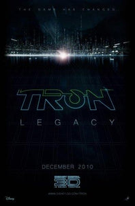 Tron Legacy movie poster Sign 8in x 12in