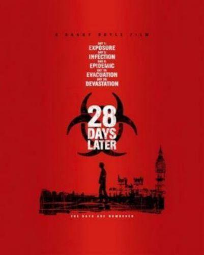 28 Days Later movie poster Sign 8in x 12in