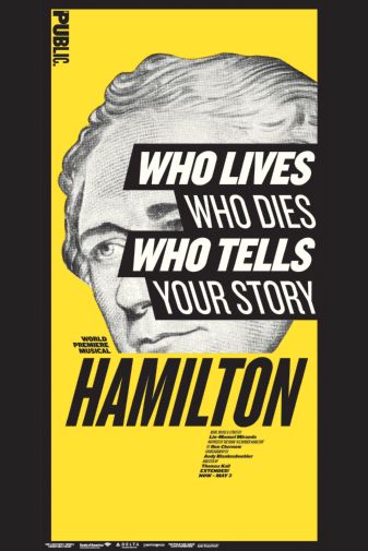 Hamilton Musical Who Tells Your Story poster 24in x 36in for sale cheap United States USA