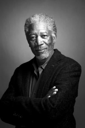 Morgan Freeman Poster Bw Portrait