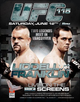 Ufc 115 Liddell Vs Franklin poster 24in x 36in for sale cheap United States USA