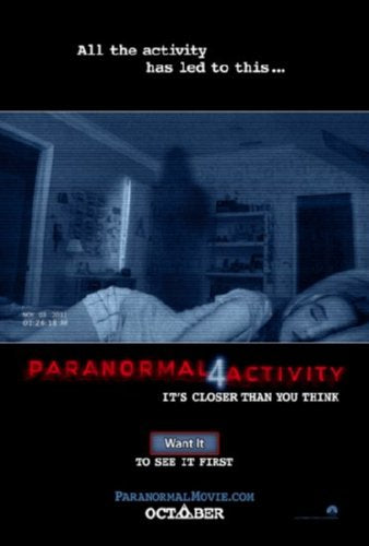 Paranormal Activity 4 poster for sale cheap United States USA