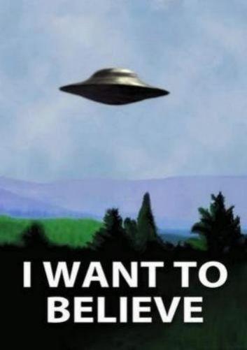 I Want To Believe X Files Photo Sign 8in x 12in