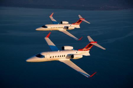 Lear Jet Poster Flying