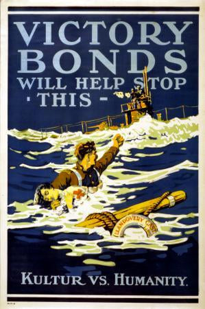 War Propaganda Art Poster Victory Bonds On Sale United States