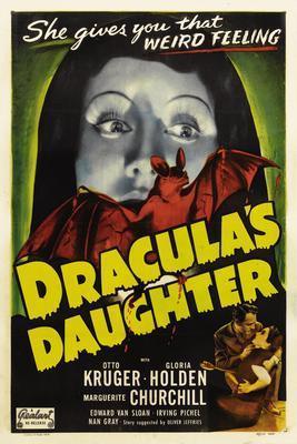 Draculas Daughter movie poster Metal Print 8in x 12in