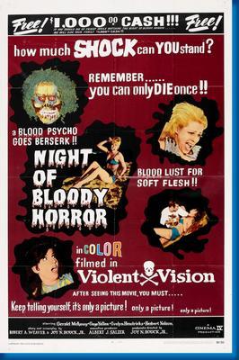 Night Of Bloody Horror Poster 27"x40" The Poster Depot