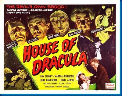 House Of Dracula Quad Style poster