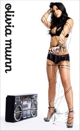 Olivia Munn Poster hot pants boom box