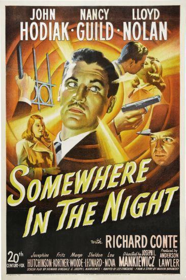 Somewhere In The Night movie poster Sign 8in x 12in