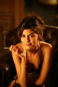 Audrey Tautou Poster Smoking Portrait 16"x24"