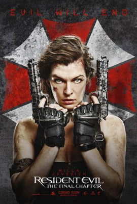 Resident Evil Final Chapter Metal Movie Poster 8in x 12in