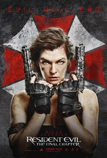 Resident Evil Final Chapter movie poster Sign 8in x 12in