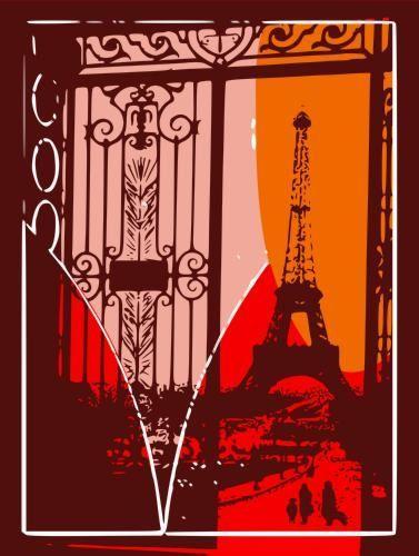 Eiffel Tower Pop Art Poster 16in x 24in