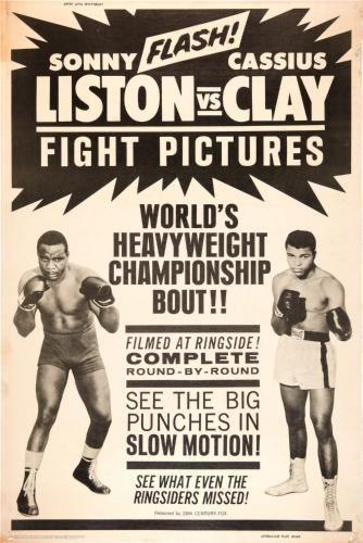 (16x24) Cassius Clay Sonny Liston Fight Poster