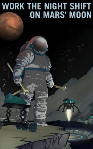 Mars Recruitment Work The Night Shift Poster 24in x 36in The Poster Depot