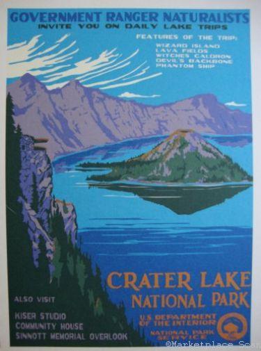 Wpa Crater Lake Poster 16x24 16x24