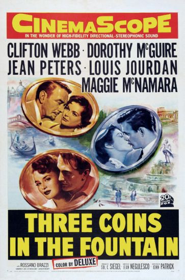 Three Coins In The Fountain poster 24in x 36in for sale cheap United States USA