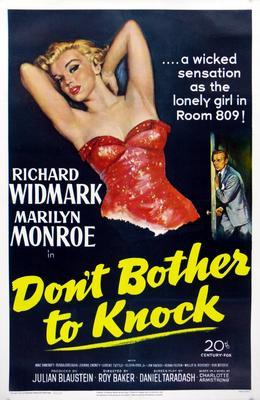 Don't Bother To Knock movie poster Sign 8in x 12in