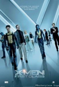 Xmen First Class movie poster Sign 8in x 12in