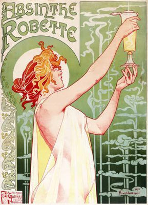 Absinthe Robette Vintage Liquor Ad Art Metal Print 8in x 12in