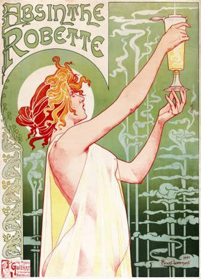 Absinthe Robette Vintage Liquor Ad Art Metal Print 8in x 12in