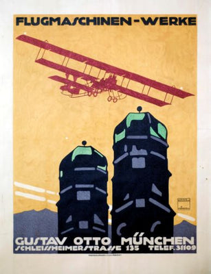 German Flugmaschinen Werke Poster 24in x36in The Poster Depot