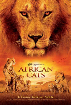 African Cats Metal Movie Poster 8in x 12in
