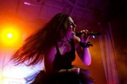 Amy Lee Singing Photo Sign 8in x 12in