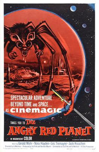 Angry Red Planet movie poster Sign 8in x 12in