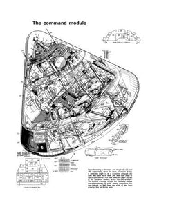 Apollo Command Module Cutaway Line Art 11x17 Mini Poster