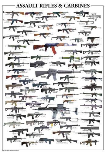 Assault Rifles Photo Sign 8in x 12in