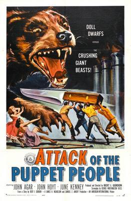 Attack Of The Puppet People movie poster Sign 8in x 12in