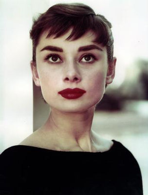 Audrey Hepburn Color Portrait Metal Print 8in x 12in