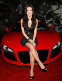 Audrina Patridge Red Audi R8 poster tin sign Wall Art