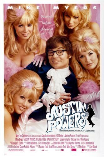 Austin Powers movie poster Sign 8in x 12in