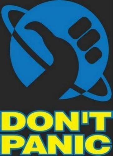 Find Hitchhikers Guide To The Galaxy poster Don?T Panic 16in x24in The Poster Depot
