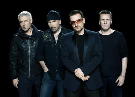 U2 Poster Black Group Pose