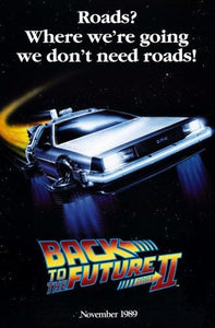 Back To The Future 2 movie poster Sign 8in x 12in