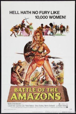 Battle Of The Amazons Metal Movie Poster 8in x 12in