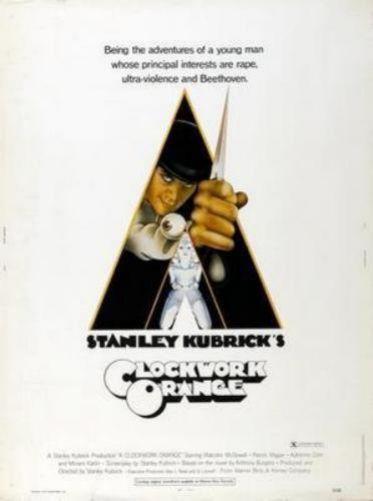 A Clockwork Orange movie White Metal Poster Choose Style The Poster Depot