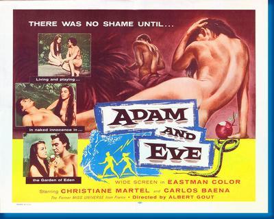 Adam And Eve Metal Movie Poster 8in x 12in