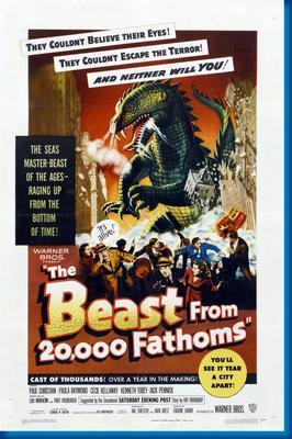 Beast From 20000 Fathoms Movie Poster Metal Poster Choose Style The Poster Depot