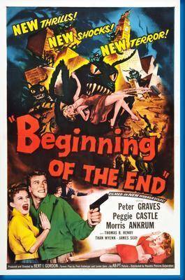 Beginning Of The End movie poster Sign 8in x 12in